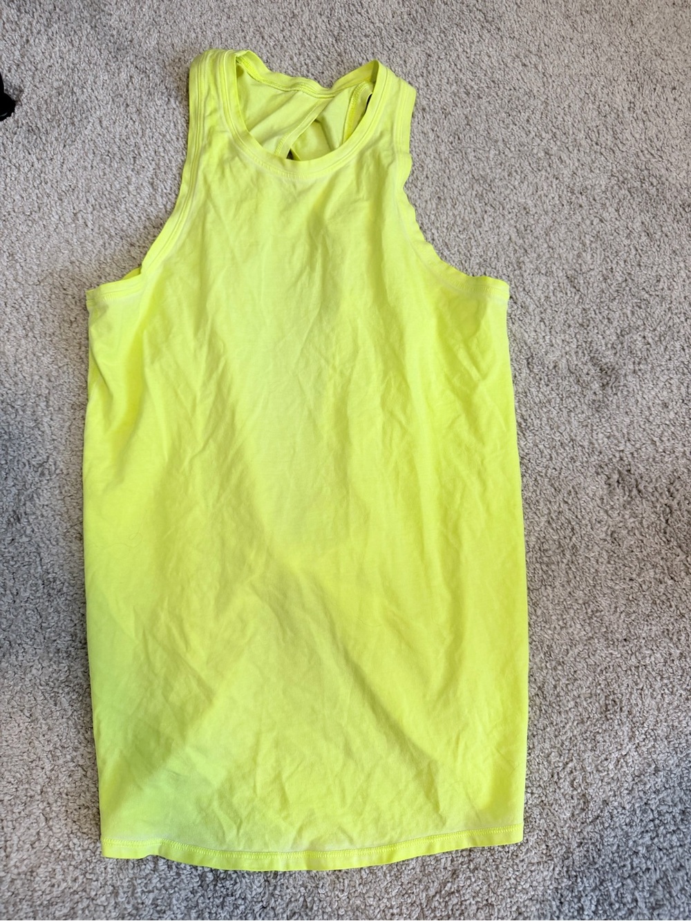Lululemon Neon Yellow Athletic Tank Top